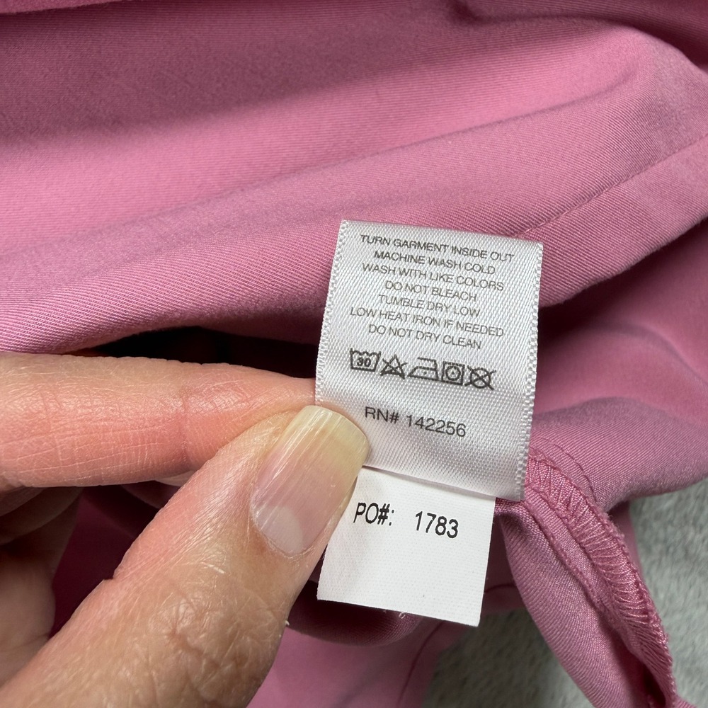FIGS Casma Scrub Top Womens Large Pink V-Neck Short Sleeve FW1100 - Picture 7 of 9